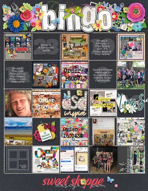 DSD Bingo Challenge 2018 Partial