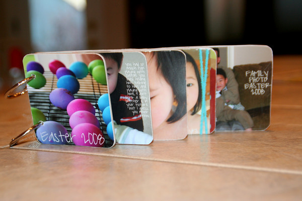 Easter 2008 mini layered chipboard album