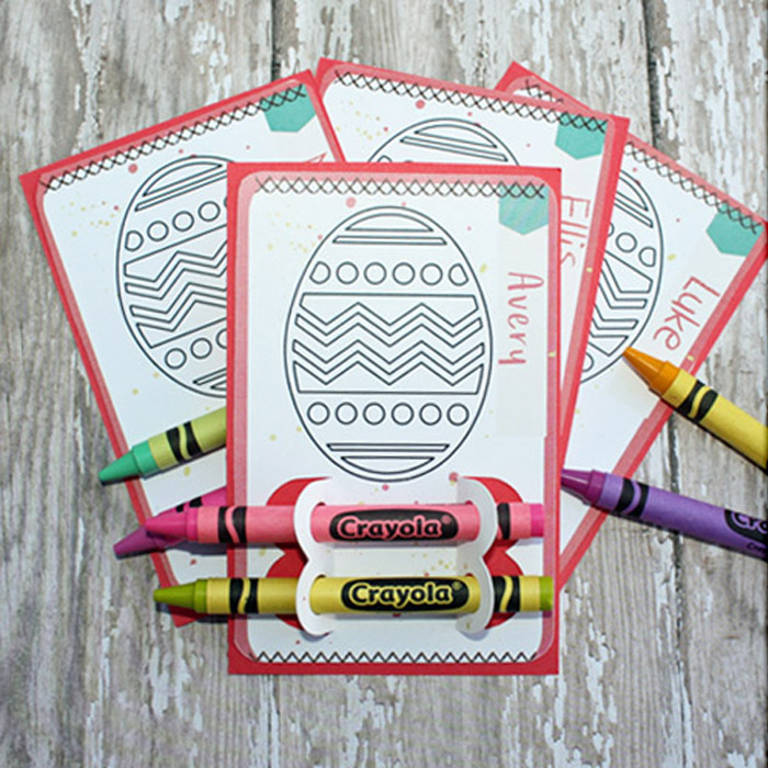 Easter Coloring card - class party