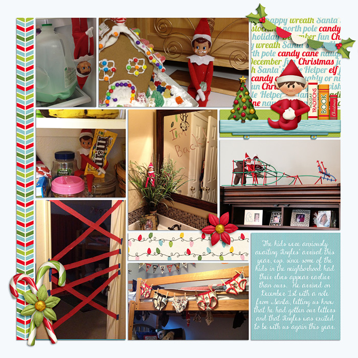 Elf on the shelf, left