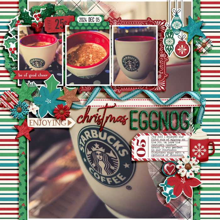 Enjoying Christmas Eggnog
