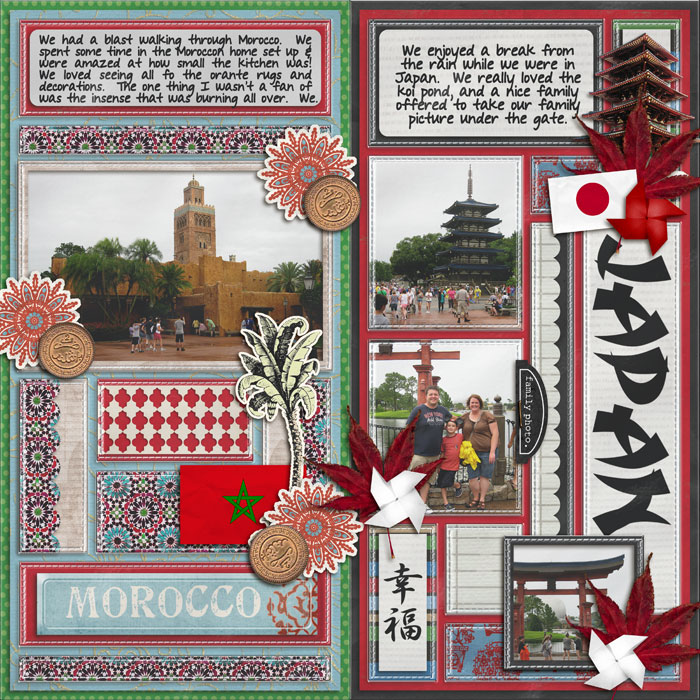epcot: morocco and japan.