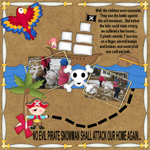 Evil Pirate Snowman Sword Fight