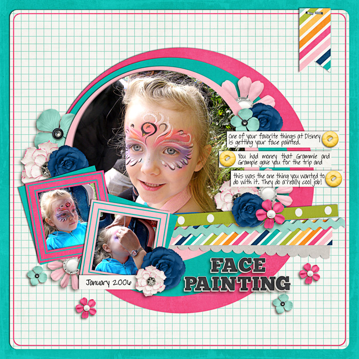 Face Painting - Journal with word strips challenge