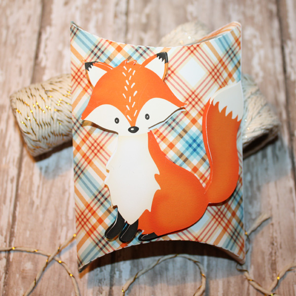 Fall Fox Pillow Box gift card holder