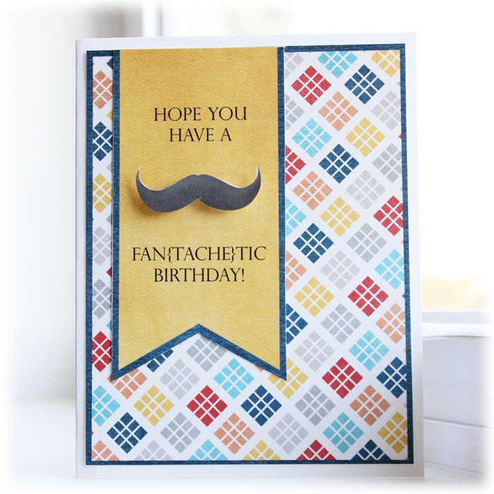 Fan{tache}tic Birthday Card