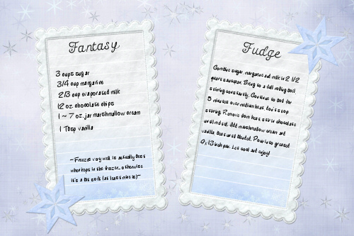 Fantasy Fudge recipe card