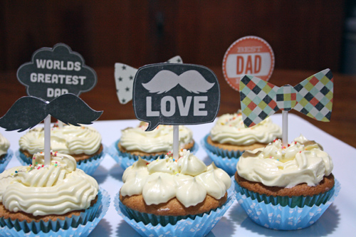 Father's Day cupcake toppers