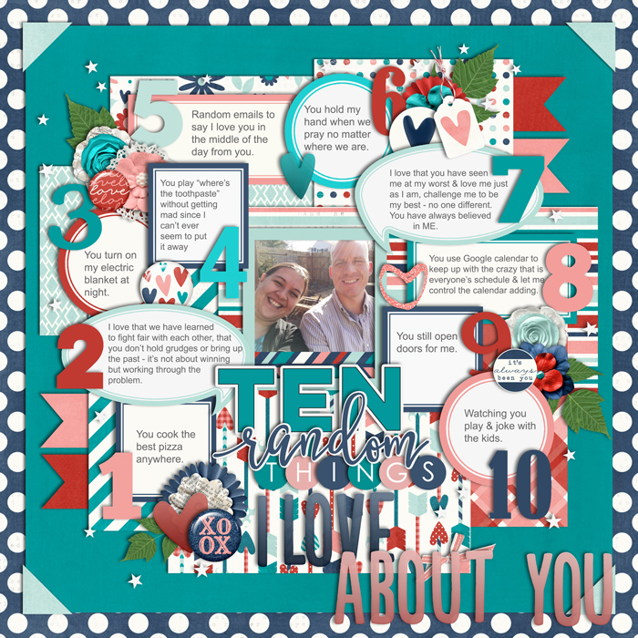 Feb 2016 BINGO #10 - 10 Things I Love
