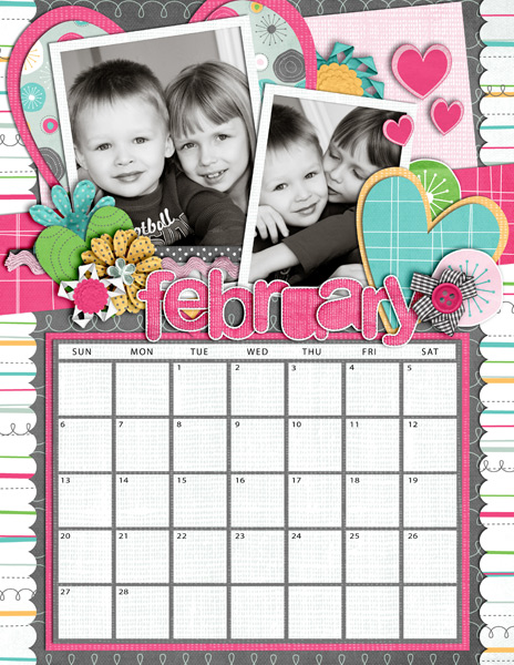 Feb Calendar Page