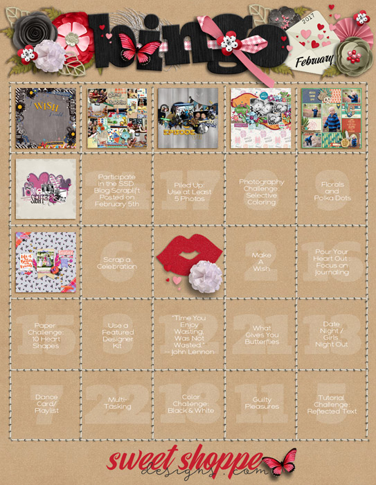 February 2017 Bingo Card