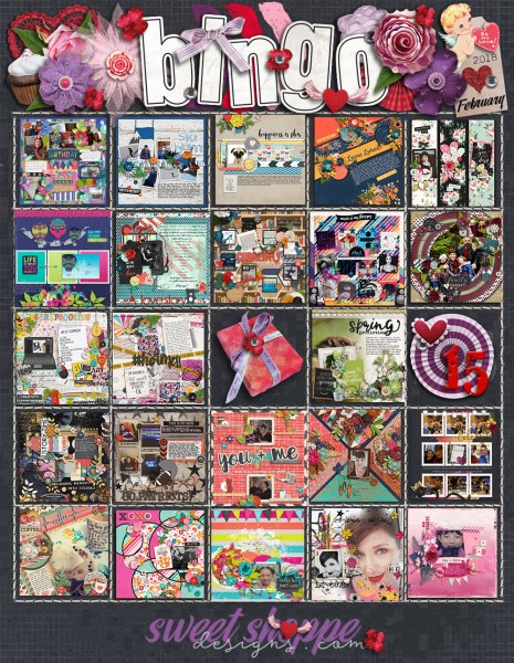 February 2018 Sweet Shoppe Bingo - Completed