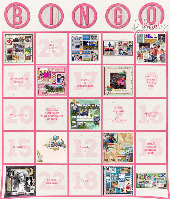 February Bingo Card