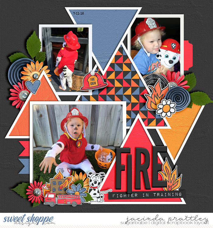 Firefighter in training