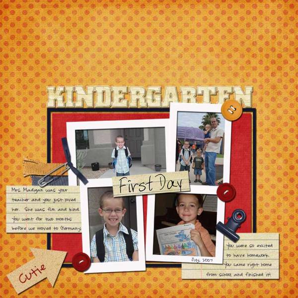 First Day of Kindergarten