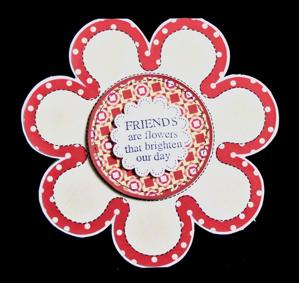 Flower (hybrid shaped card)