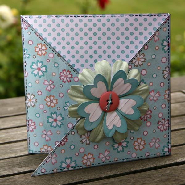 Flowery flip flap card (hybrid)