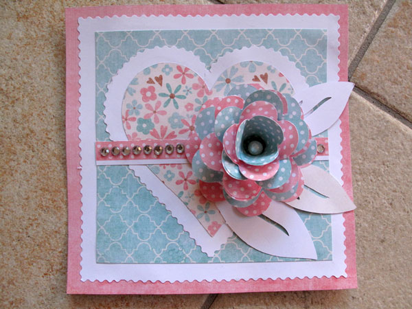 Flowery heart card I