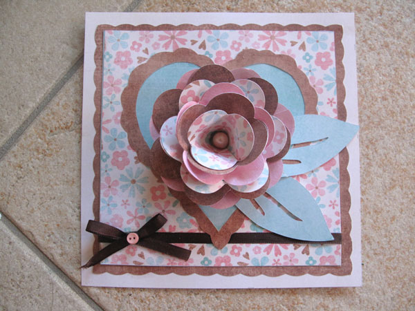 Flowery heart card II