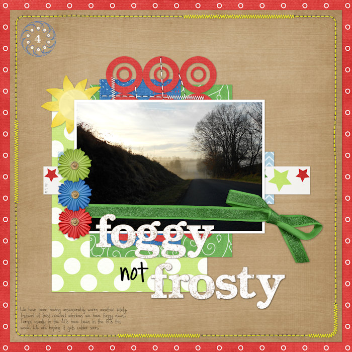 Foggy not Frosty