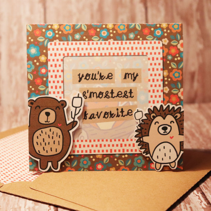 Friends card with matching Envie