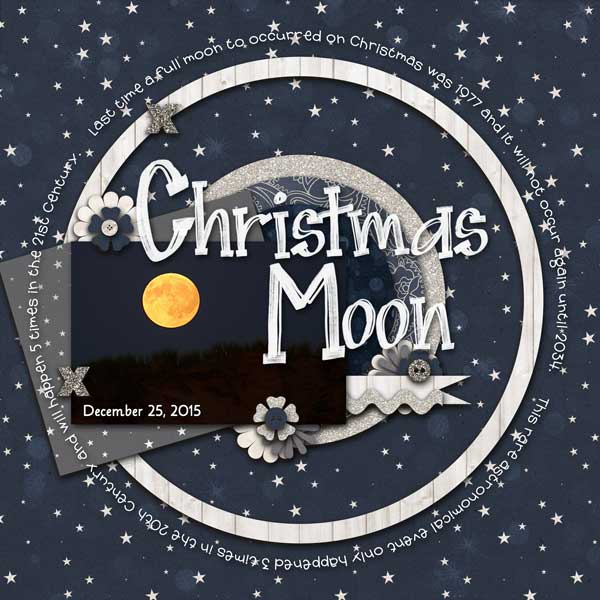 Full Christmas Moon -- Bingo Monochrome