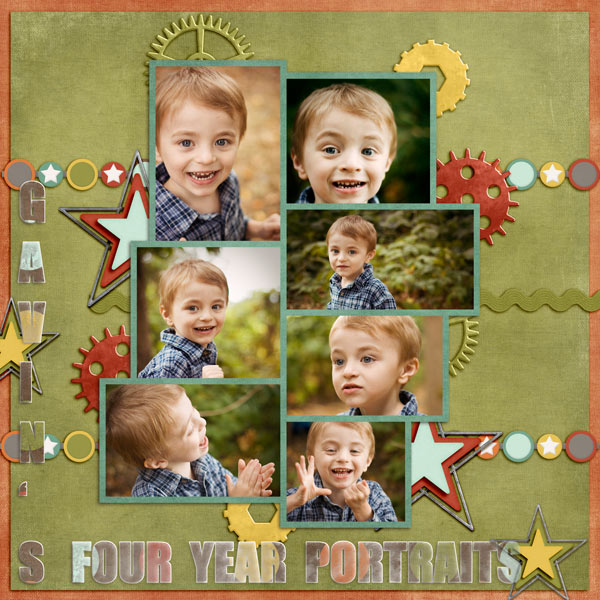 Gavin's four year portraits