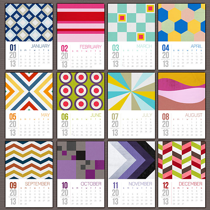 Geometric 2013 Calendar