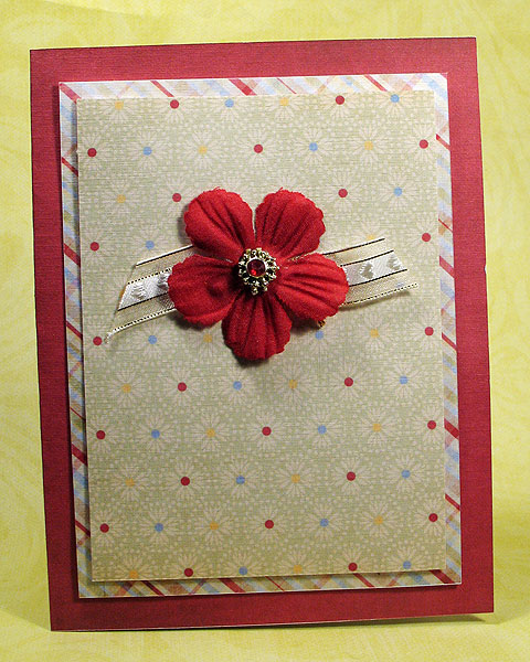 Gingham Flower Card