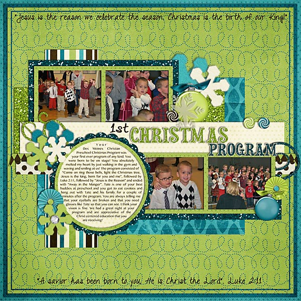 Gus's 1st Christmas Program