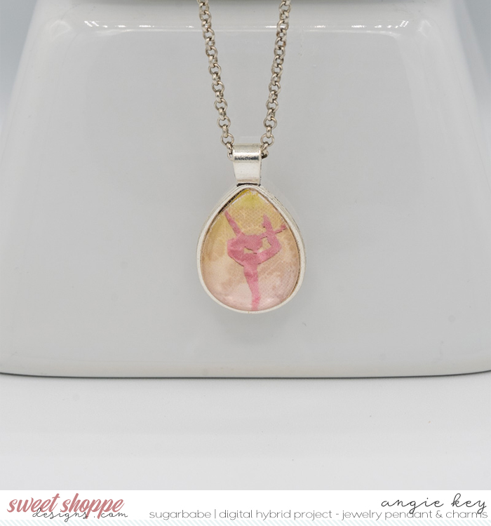 Gymnast Teardrop Pendant