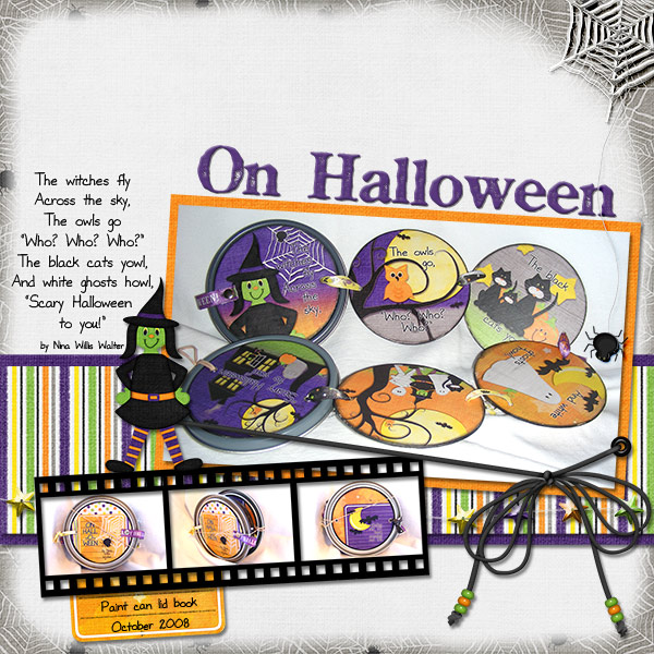 Halloween Paint Can Lid Book