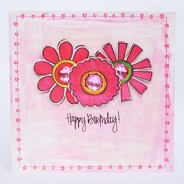 Happy Birthday Blooms Card
