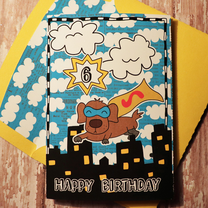 Happy Birthday Card with attached bookmark