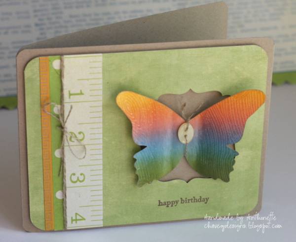 Happy Birthday - Hybrid Card Using Fee Jardine Fallin 4 You Mixed Up Papers