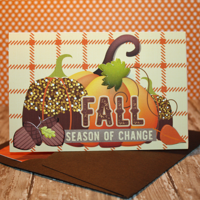 Happy Fall Card with matching envie