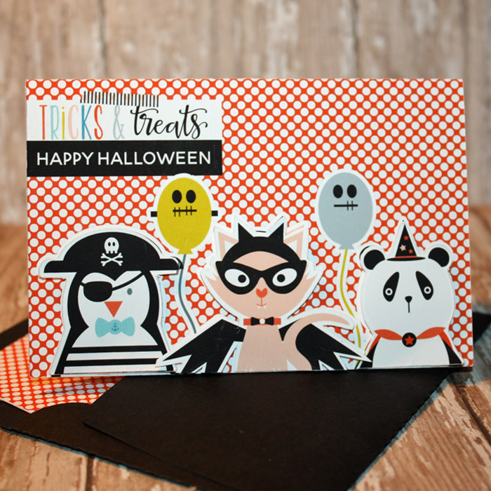 Happy Halloween card with matching envie