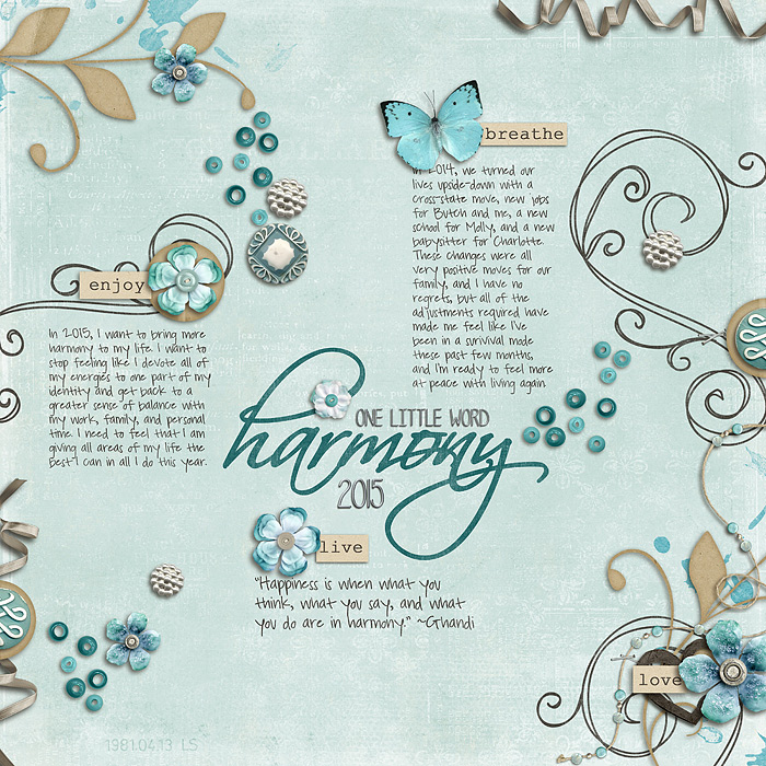 Harmony -- 2015 One Little Word