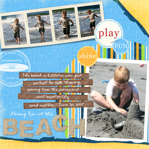 Having fun at the beach