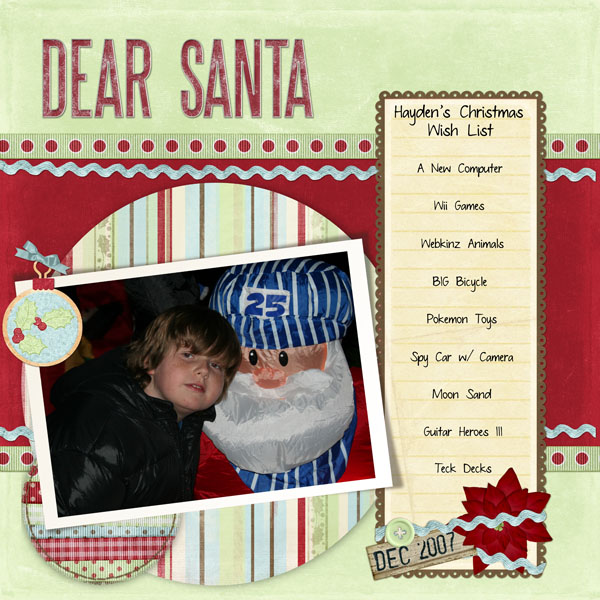 Hayden's Christmas Wish List