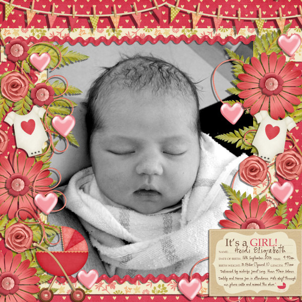 Heidi's birth stats