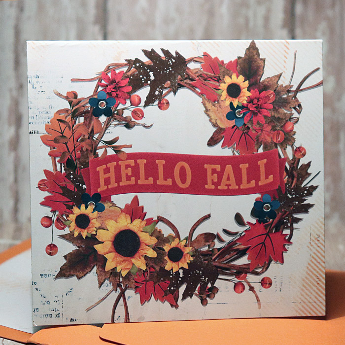 Hello Fall Wreath Card
