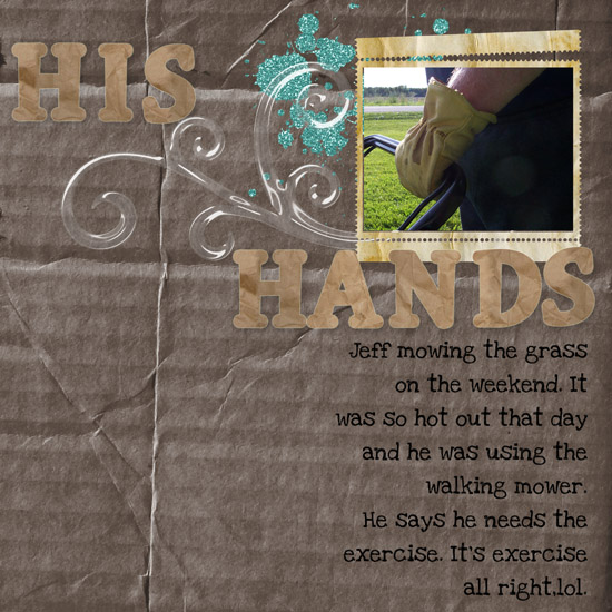 his hands