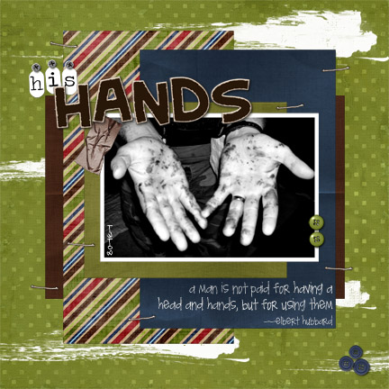his hands