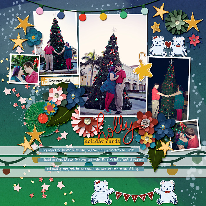 holly holiday cards