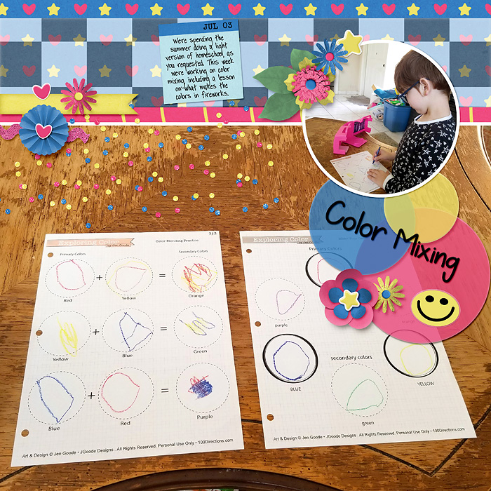 homeschool color mixing