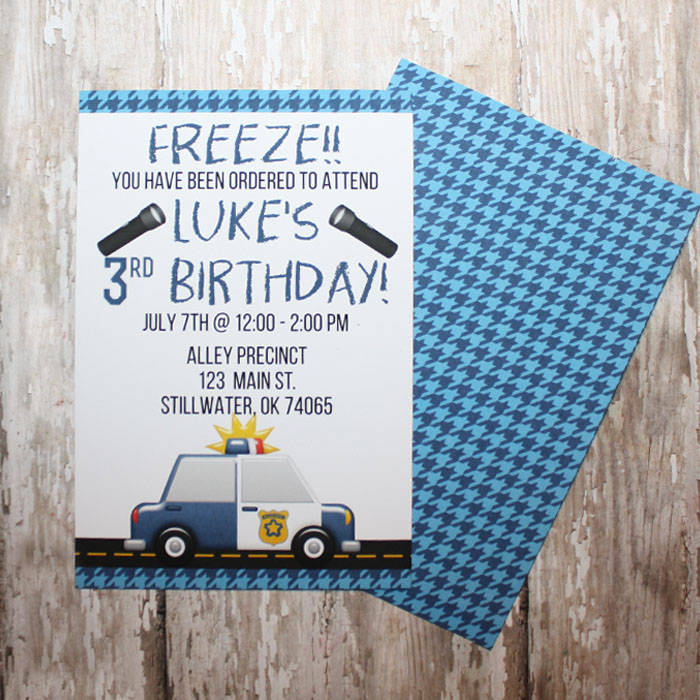 Hometown hero birthday invite