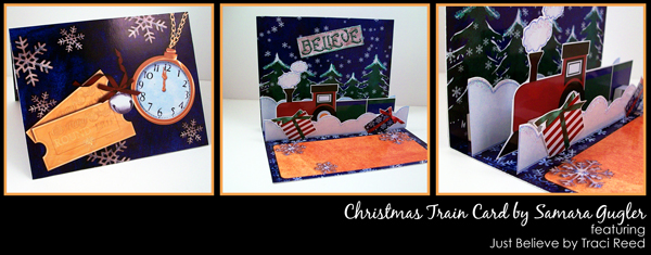 {Hybrid} Christmas Train Pop-Up Card