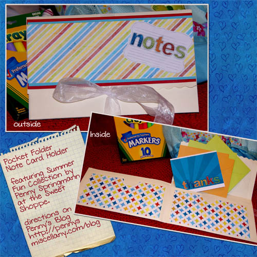 Hybrid Dual Pocket Folder Note Card Holder