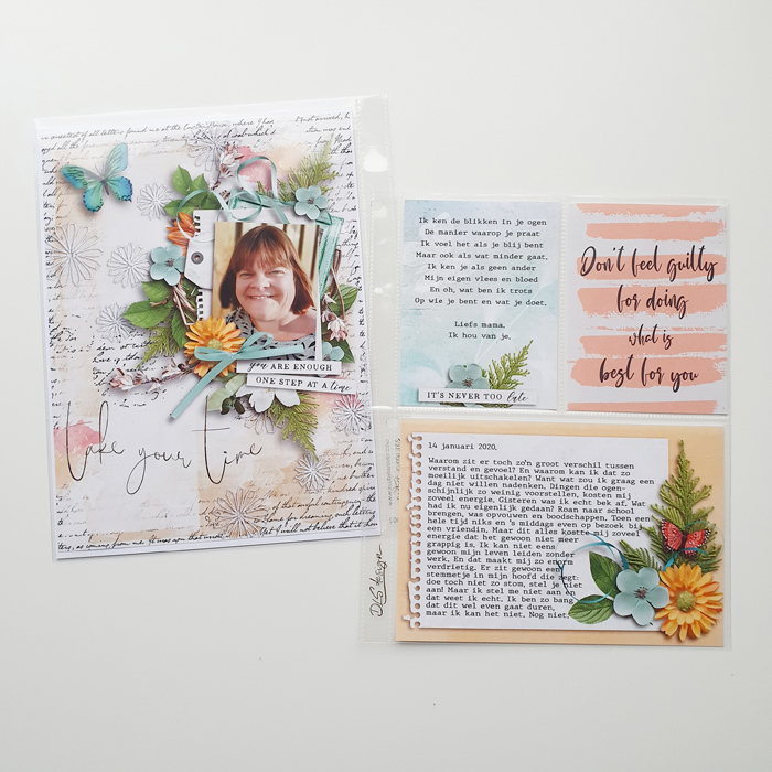 Hybrid page in 6x8 album